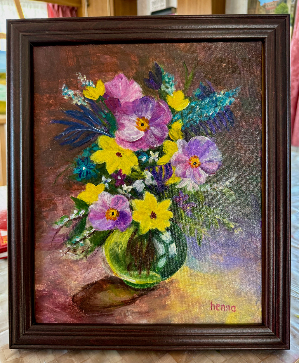 Wildflower Bouquet : Vibrant Acrylic Floral Art (12"x10") |