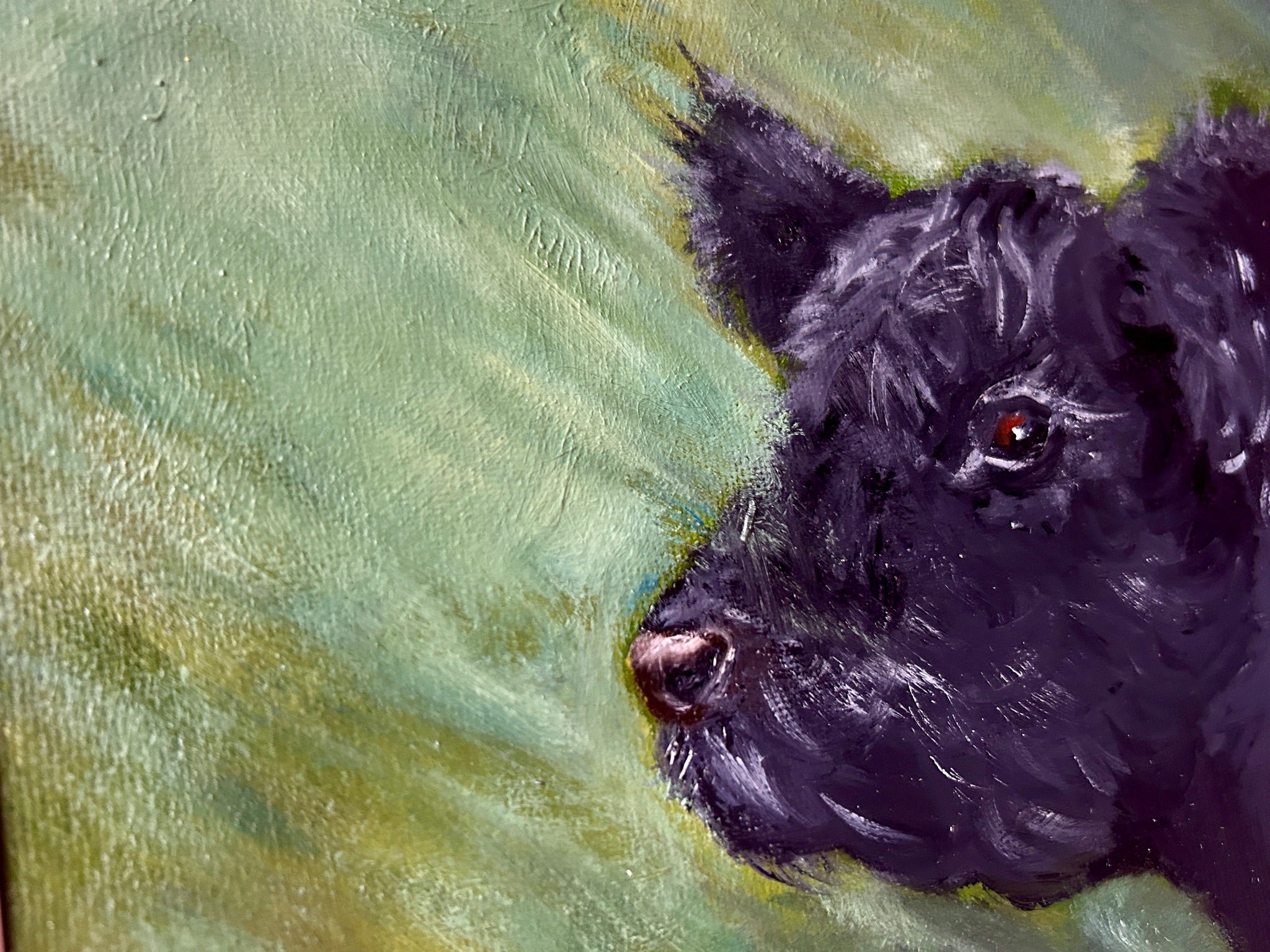 Cow Oil Painting: Original Farm Animal Art (10x8)