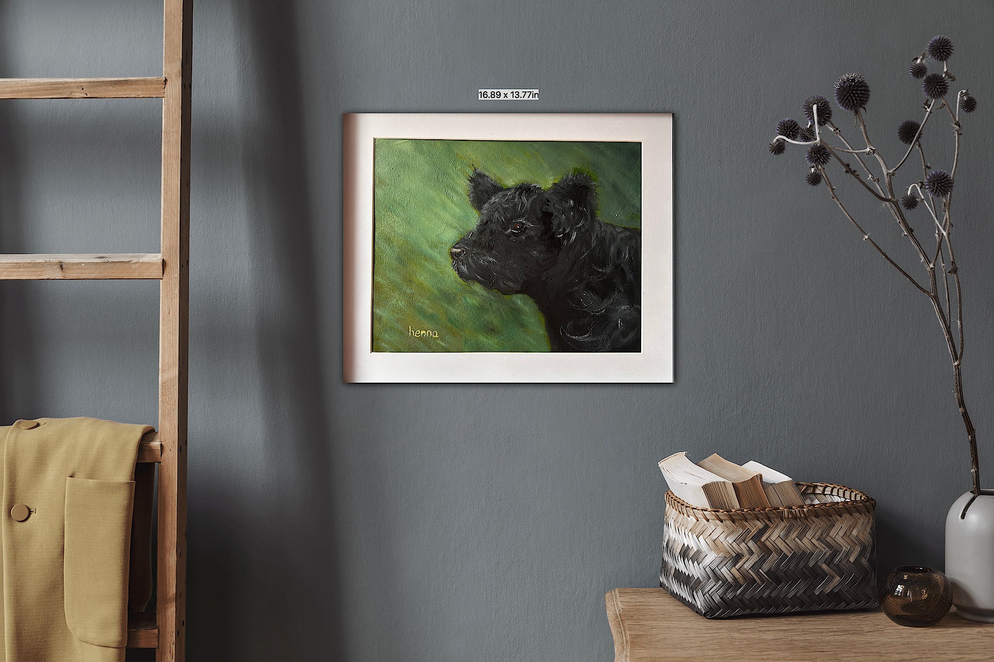 Cow Oil Painting: Original Farm Animal Art (10x8)