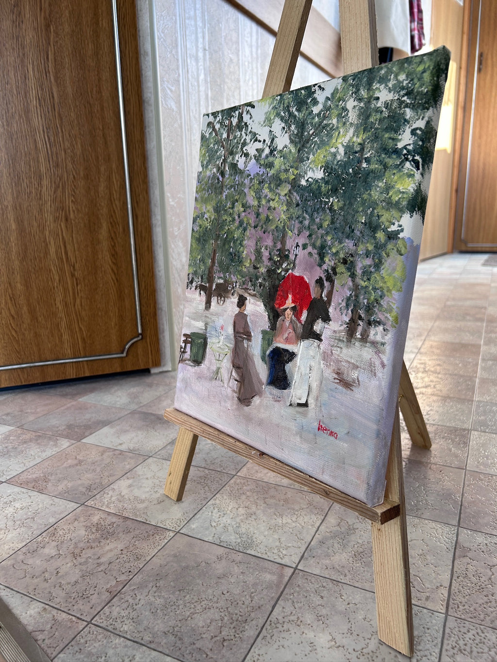 Hand-Painted Replica: Konstantin Korovin – Paris Café, 10x12 Canvas