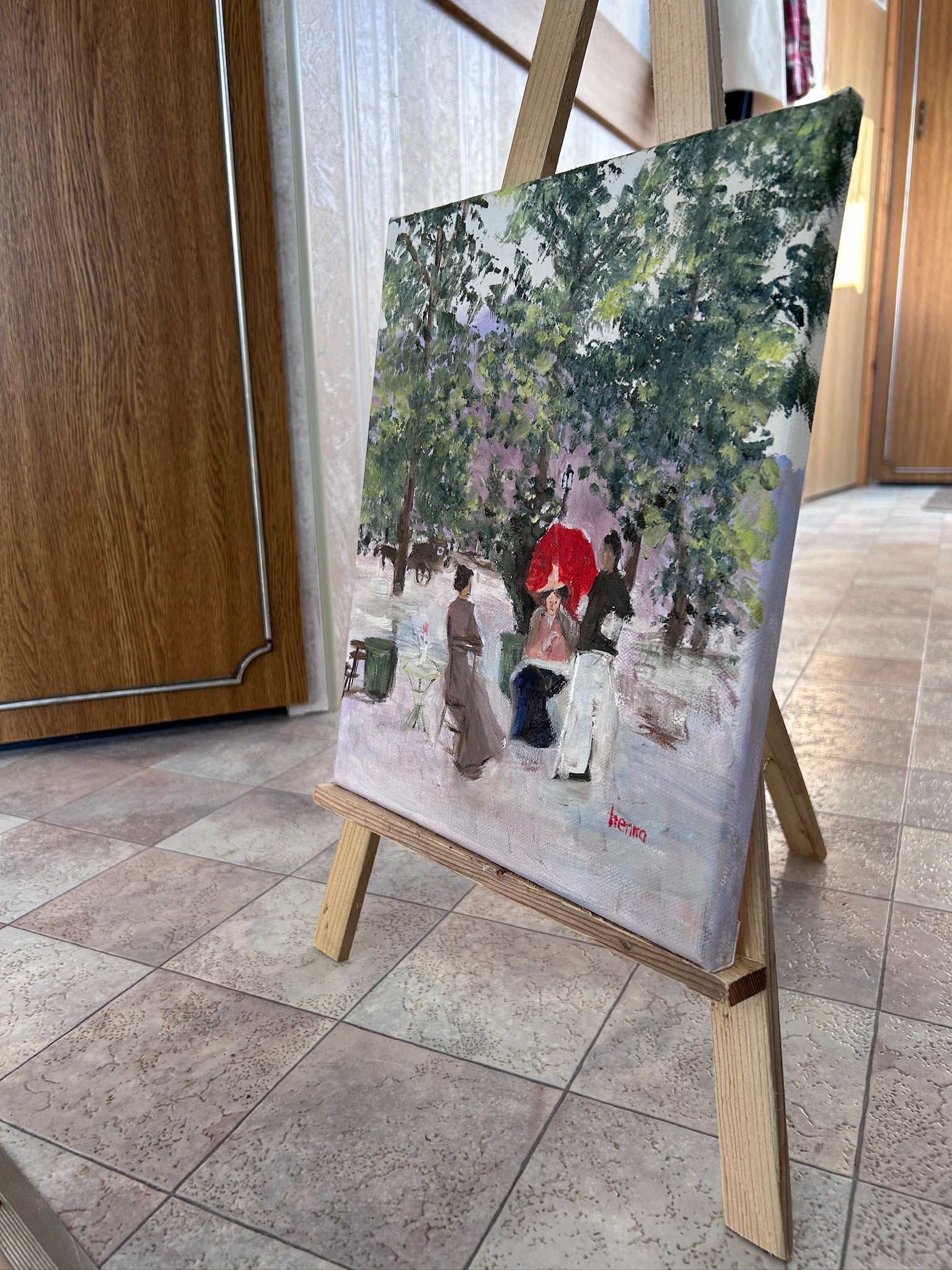 Hand-Painted Replica: Konstantin Korovin – Paris Café, 10x12 Canvas