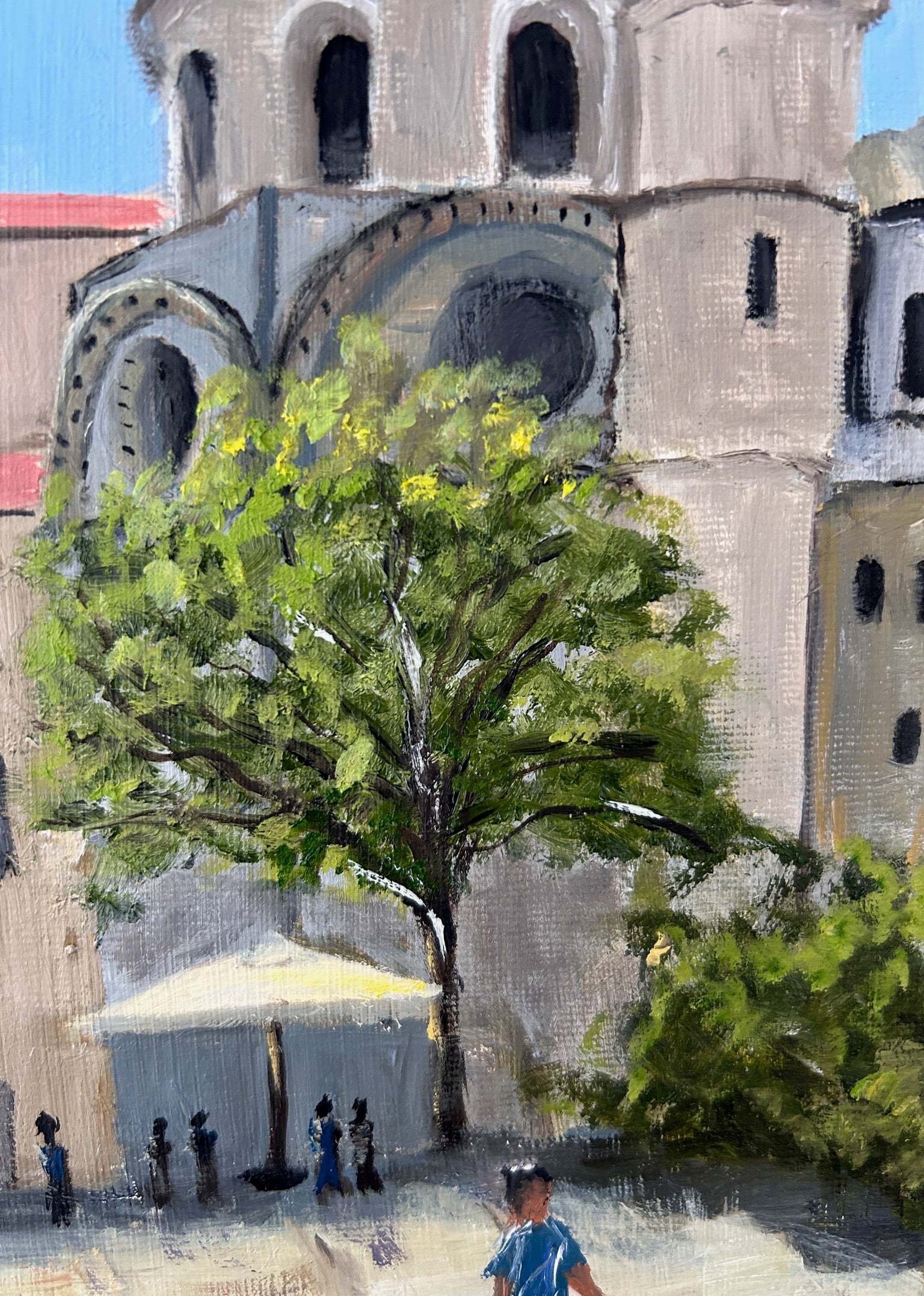Italy  Venice Cityscape Oil Painting: Santa Maria Dei Miracoli piazza  (12"x16")