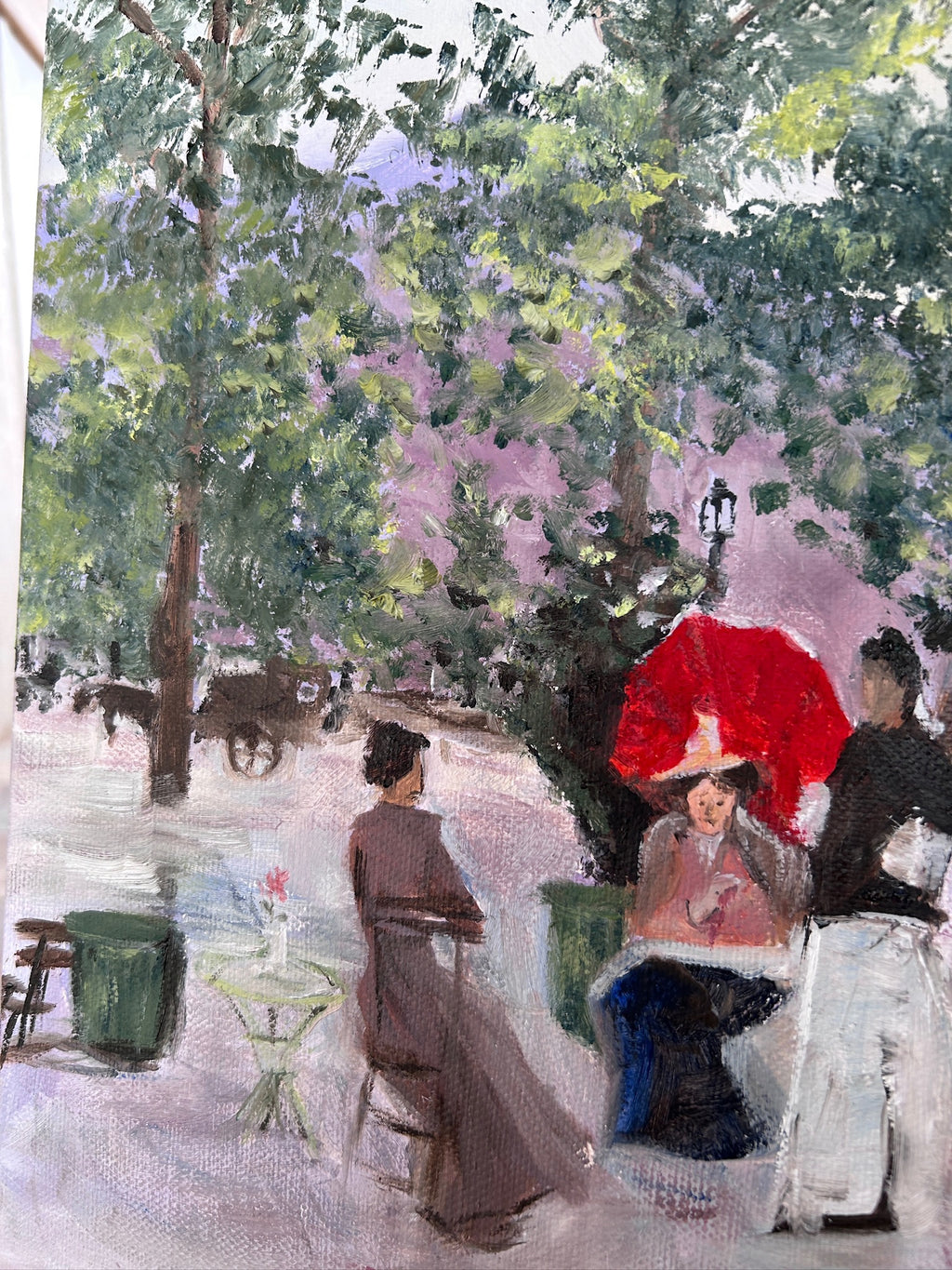 Hand-Painted Replica: Konstantin Korovin – Paris Café, 10x12 Canvas