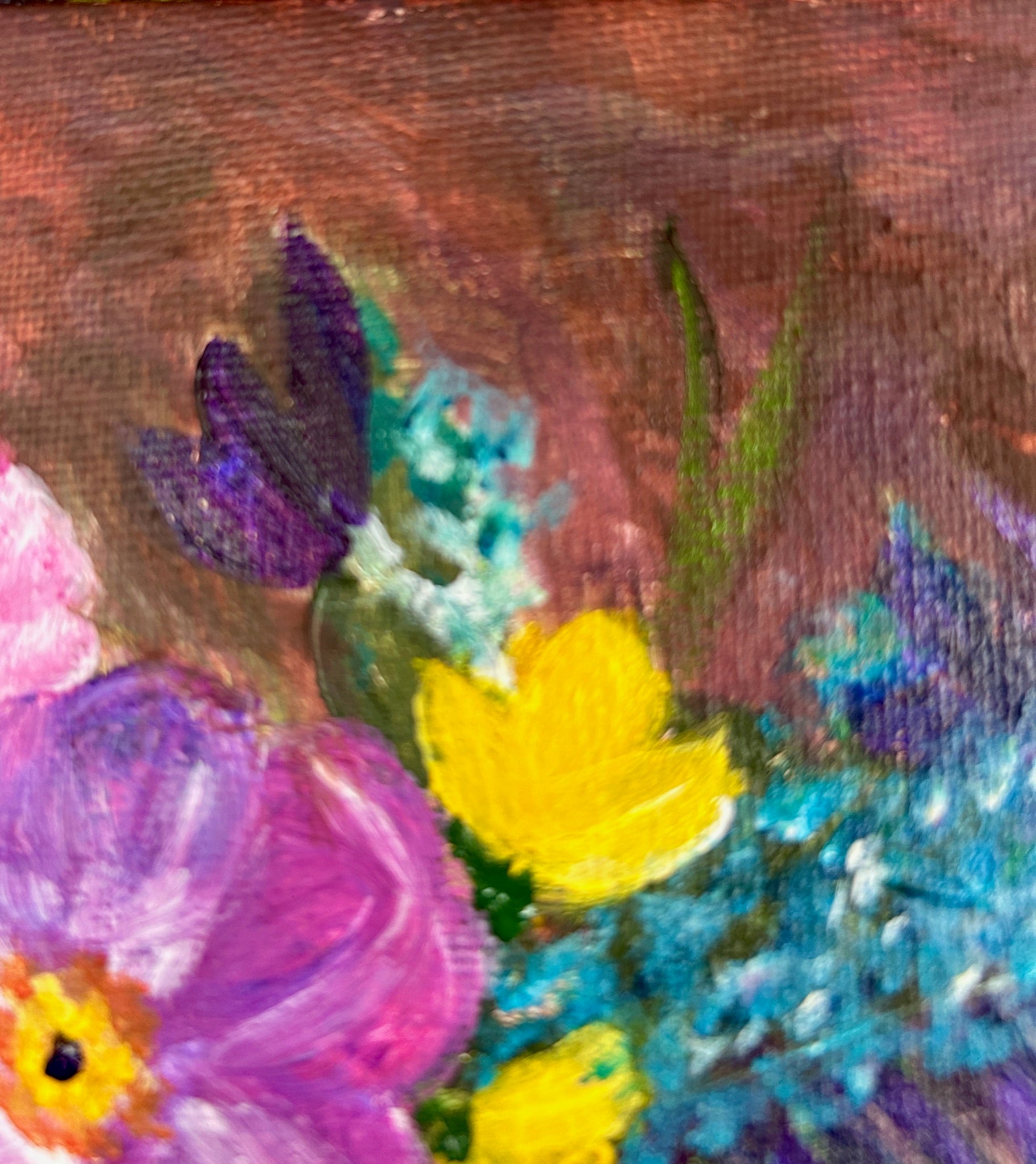 Wildflower Bouquet : Vibrant Acrylic Floral Art (12"x10") |
