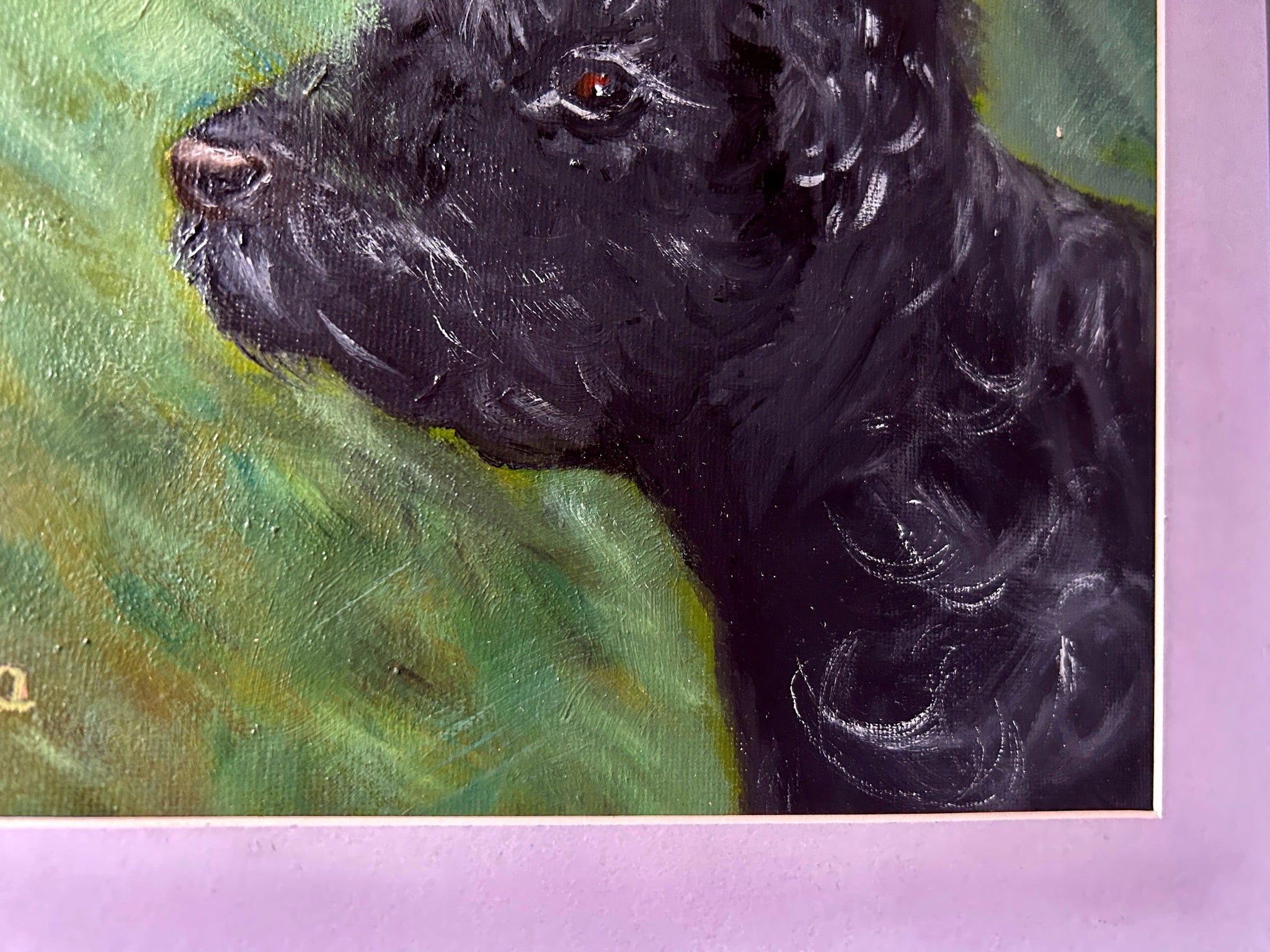 Cow Oil Painting: Original Farm Animal Art (10x8)