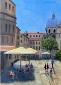 Italy  Venice Cityscape Oil Painting: Santa Maria Dei Miracoli piazza  (12"x16")