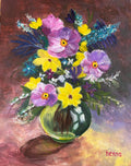 Wildflower Bouquet : Vibrant Acrylic Floral Art (12"x10") |