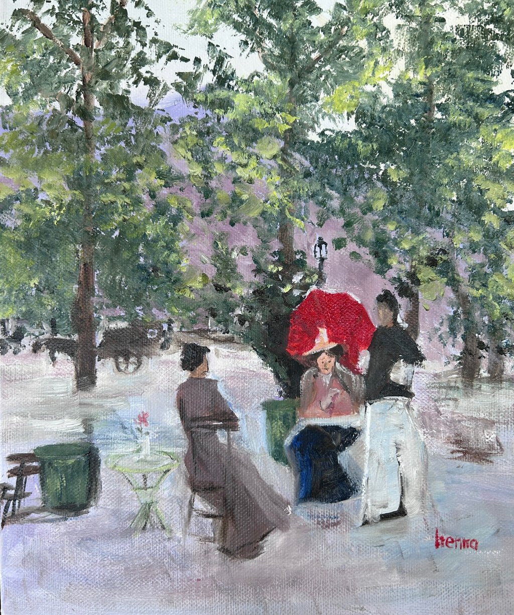Hand-Painted Replica: Konstantin Korovin – Paris Café, 10x12 Canvas