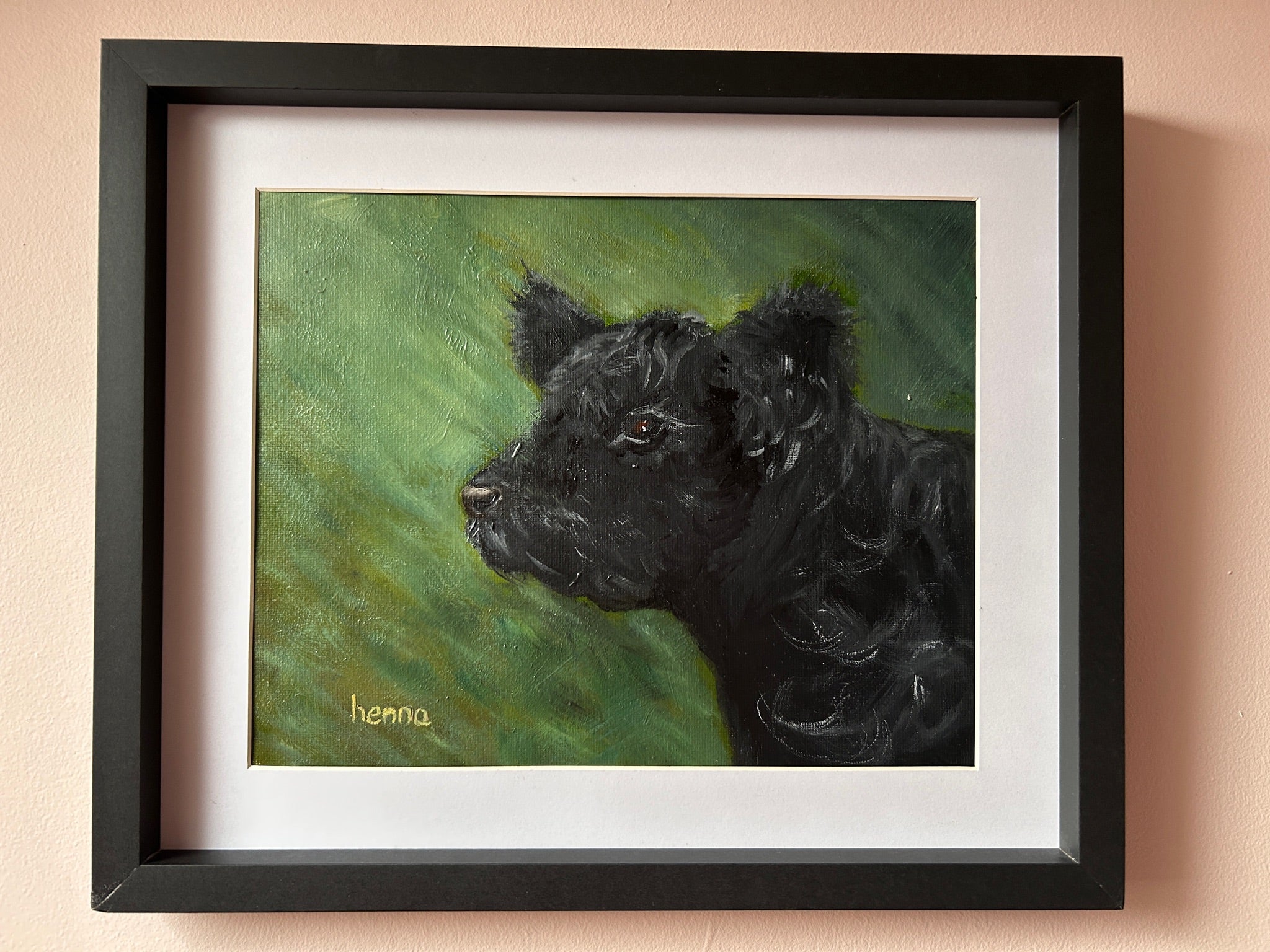 Cow Oil Painting: Original Farm Animal Art (10x8)