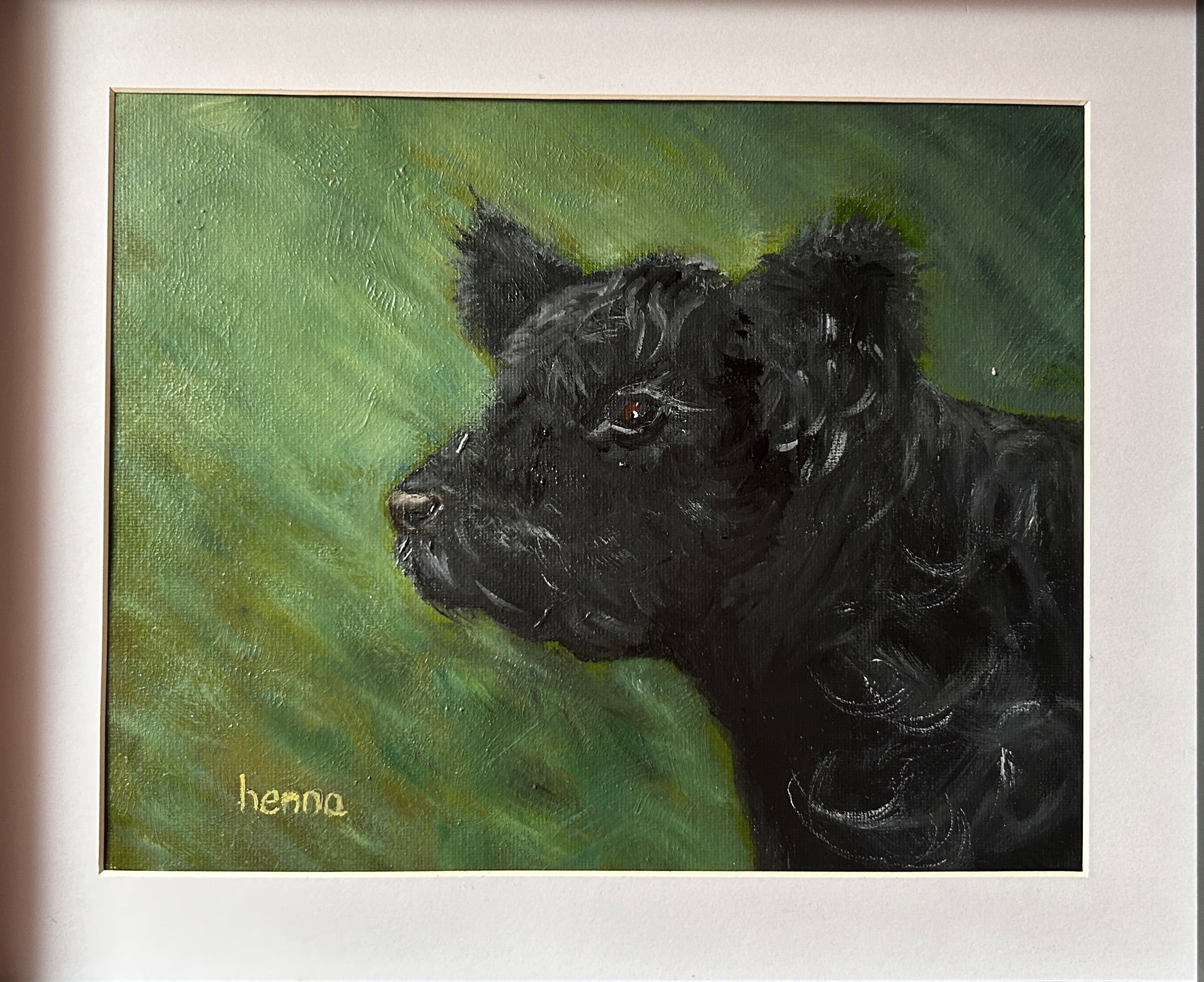 Cow Oil Painting: Original Farm Animal Art (10x8)