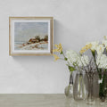 Original  Oil Painting - Winter Farmhouse Snowy Landscape Art 12"x10"