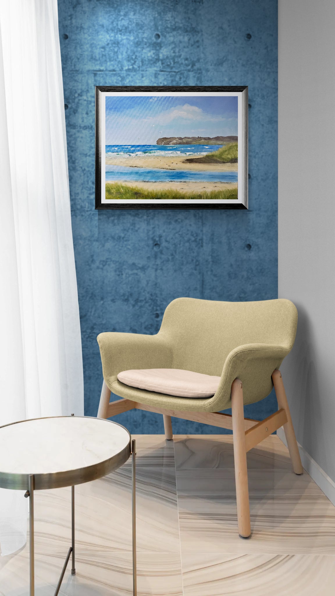 Original Seascape Painting -  Drumnatinny Beach & Horn Head 14x18