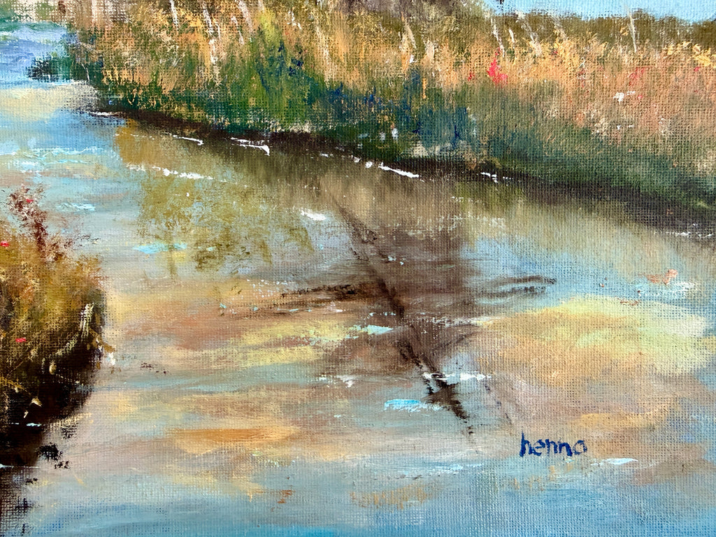 Windmill on a Serene Dutch Morning,  in Oils, Canvas Board 12"x16"