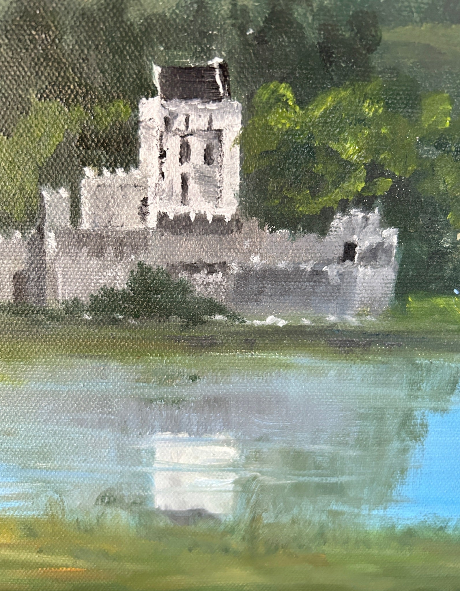 Original Oil Painting - Doe Castle, Ireland , Irish Landscape Art 16x12