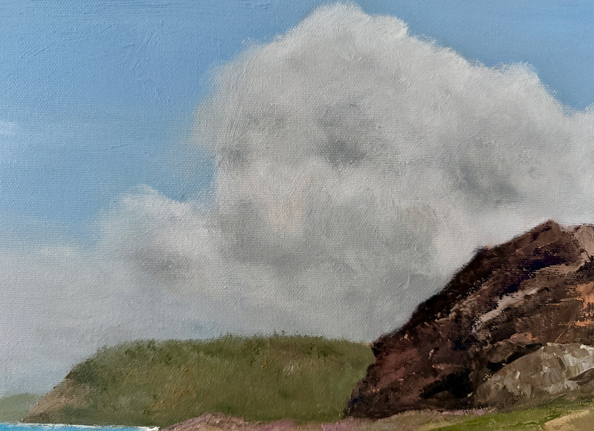 Original Oilpainting -The Whispering Cliffs Seascape art 12X28