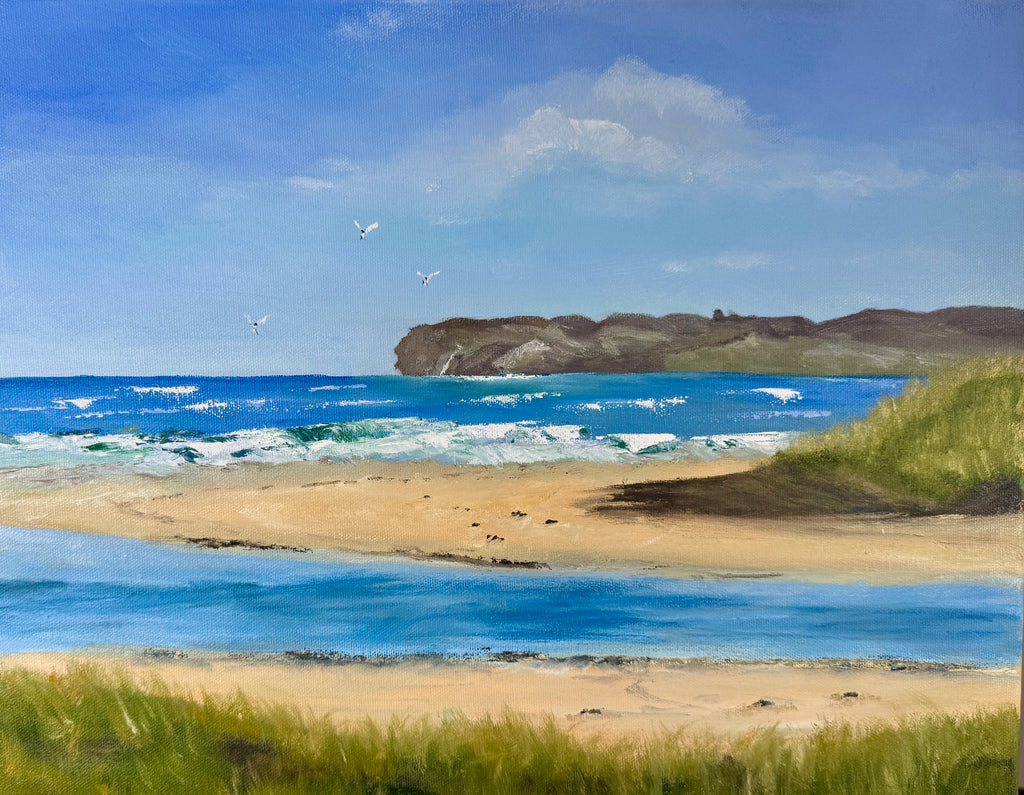 Original Seascape Painting -  Drumnatinny Beach & Horn Head 14x18