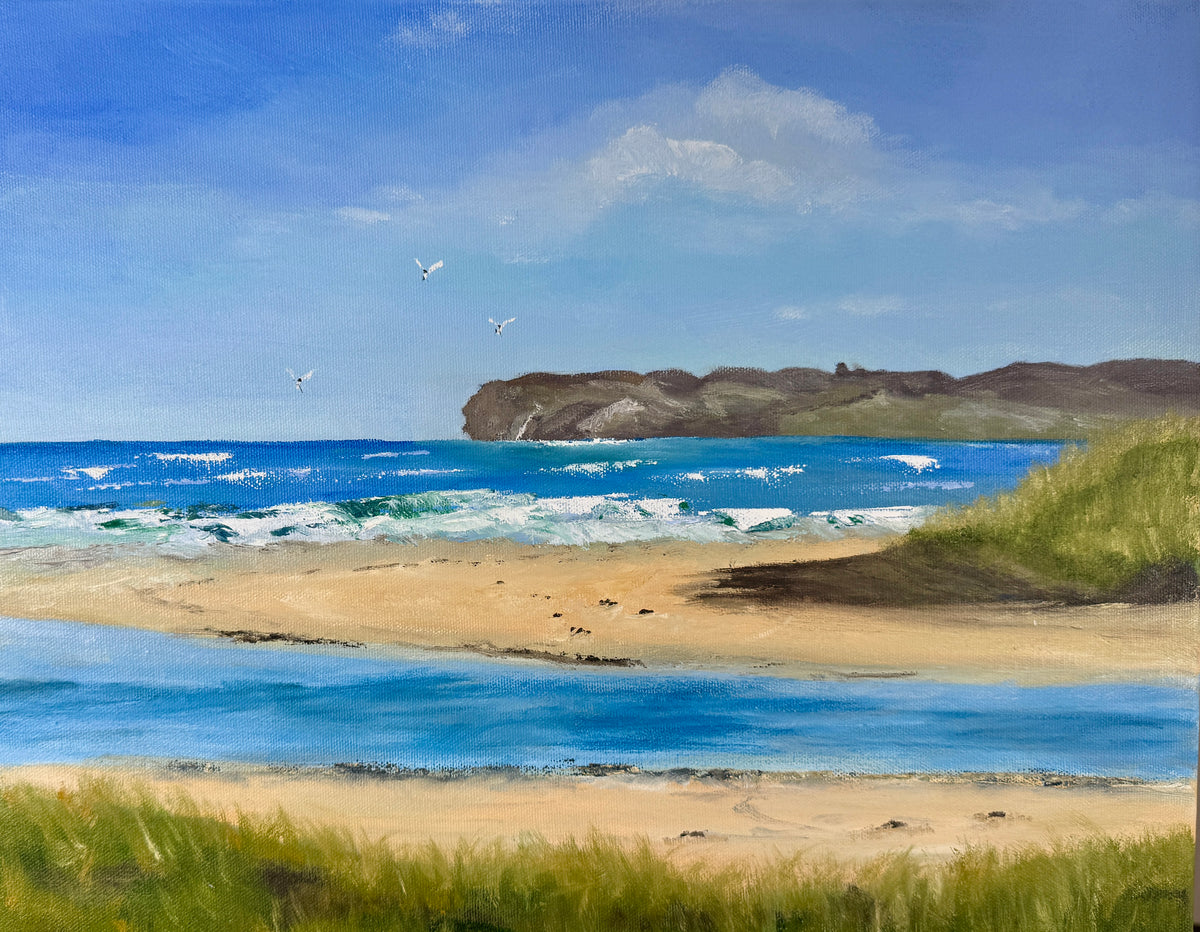 Original Seascape Painting -  Drumnatinny Beach & Horn Head 14x18
