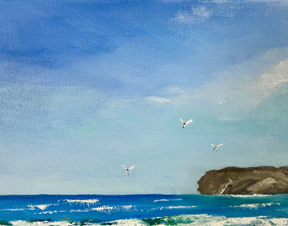 Original Seascape Painting -  Drumnatinny Beach & Horn Head 14x18