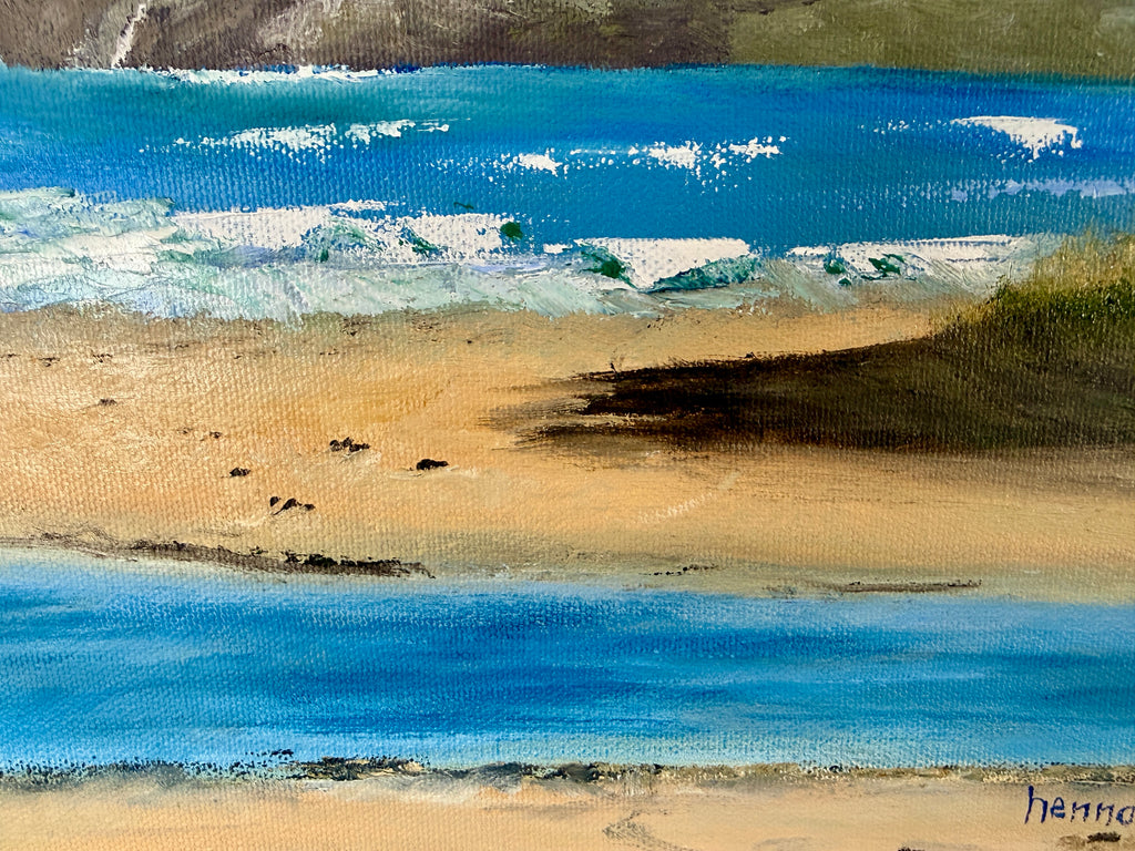 Original Seascape Painting -  Drumnatinny Beach & Horn Head 14x18