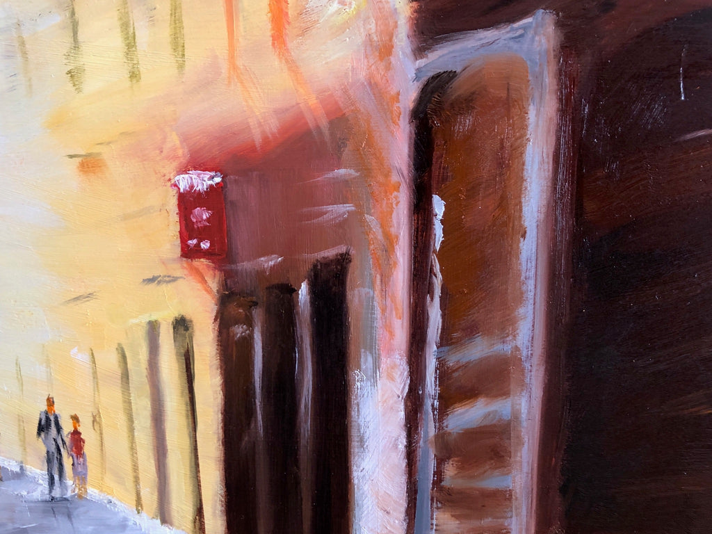 Original Oil Painting - Hand-Painted Italy Cityscape: Original Fine Art 20x16