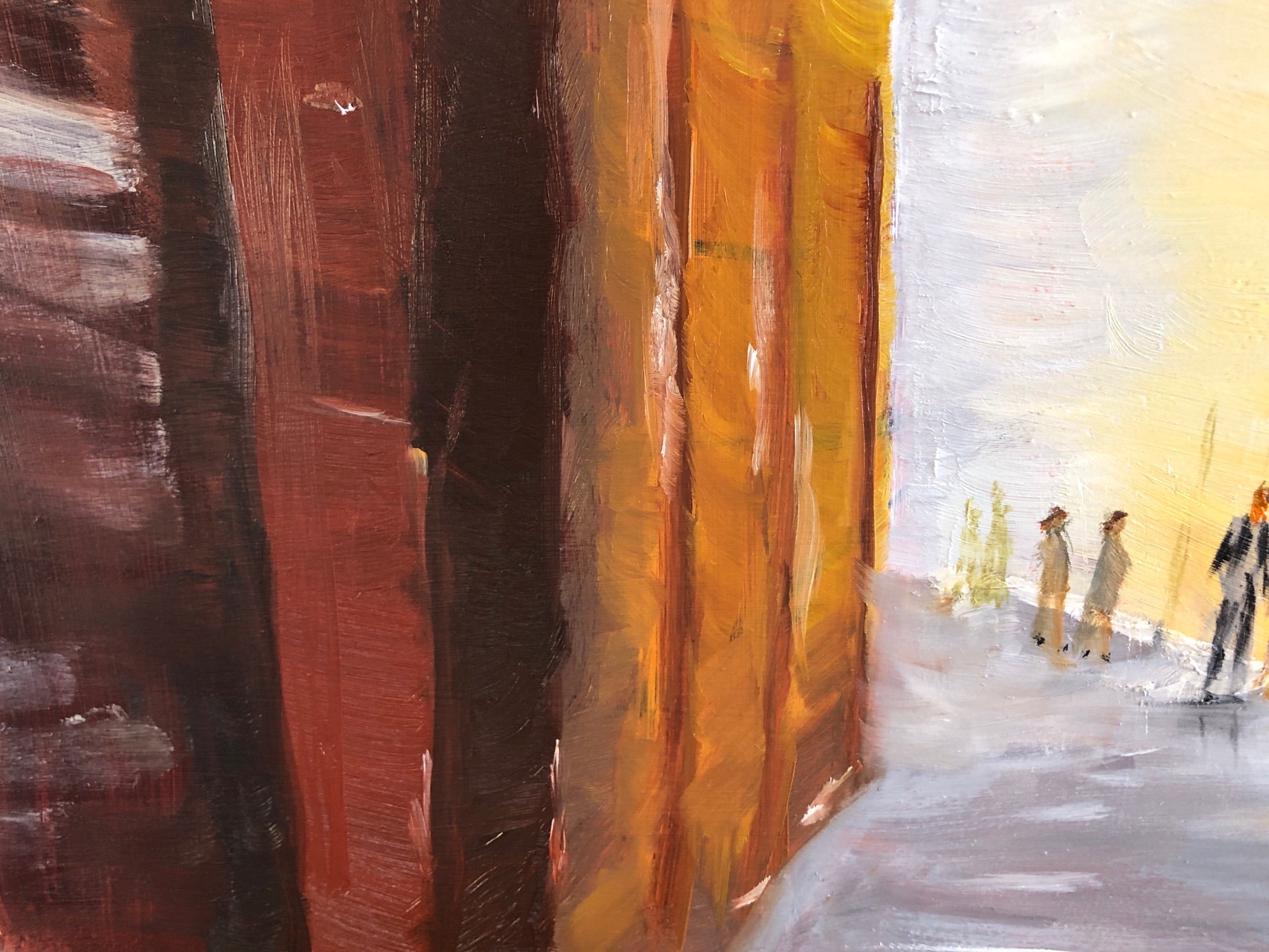 Original Oil Painting - Hand-Painted Italy Cityscape: Original Fine Art 20x16